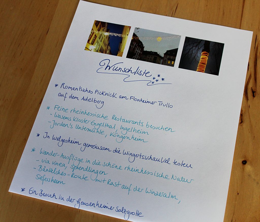 Meine Wunschliste ist fertig!