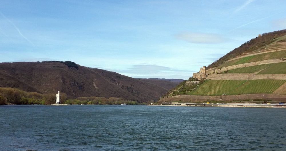 Rhein-Nahe-Eck bei Bingen Sehenswürdigkeiten Bingen am Rhein Mäuseturm Rhein Ruine Ehrenfels Rheinhessen Rheinhessenliebe