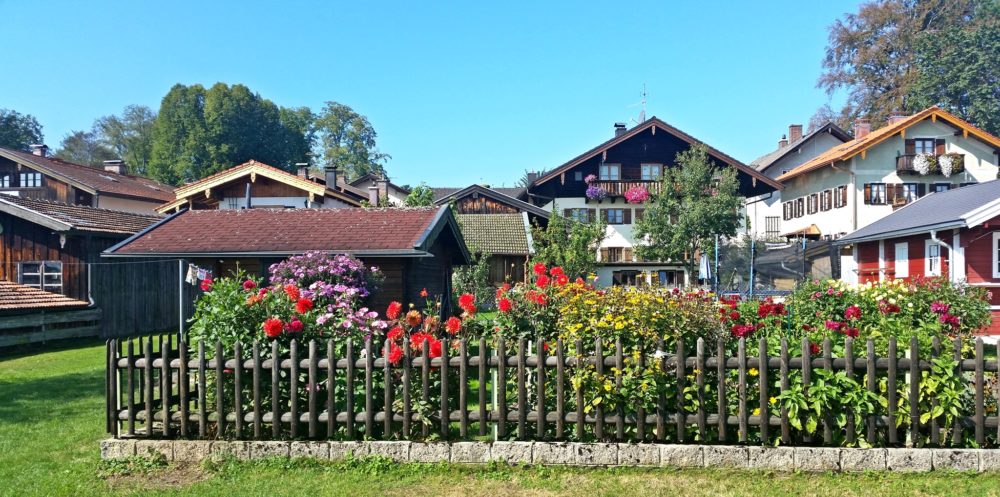 Blumen auf der Fraueninsel im Chiemgau Chiemgau Fraueninsel Chiemsee Bayern