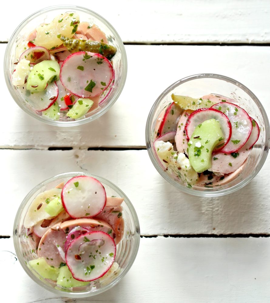 Wurstsalat mit Handkäse