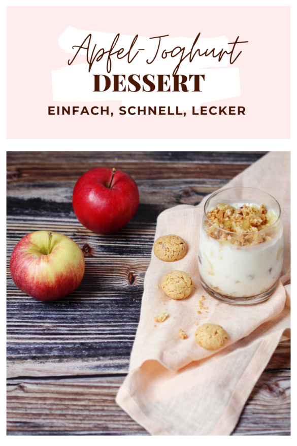 Winterzauber: Apfel-Joghurt-Dessert im Glas mit Amarettini Winterzauber: Apfel-Joghurt-Dessert im Glas mit Amarettini