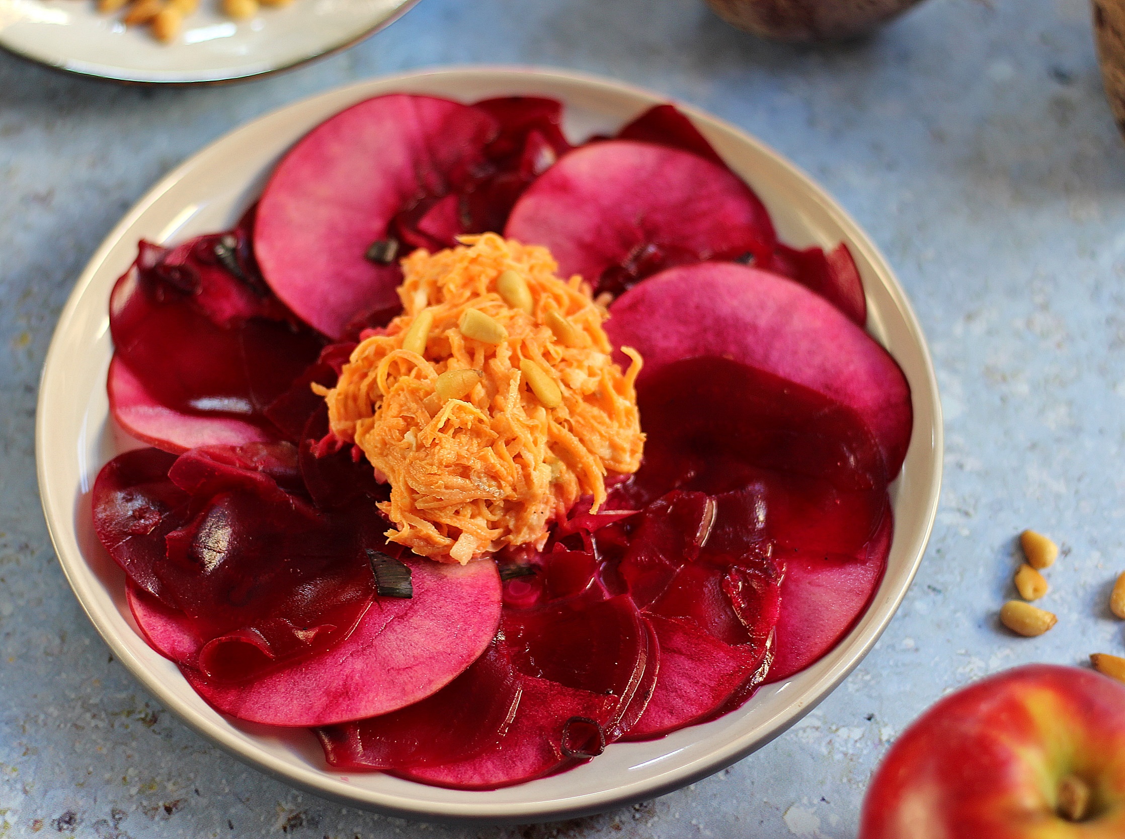 Rote Bete Carpaccio und Karottensalat mit Apfel Rote Bete Rezepte