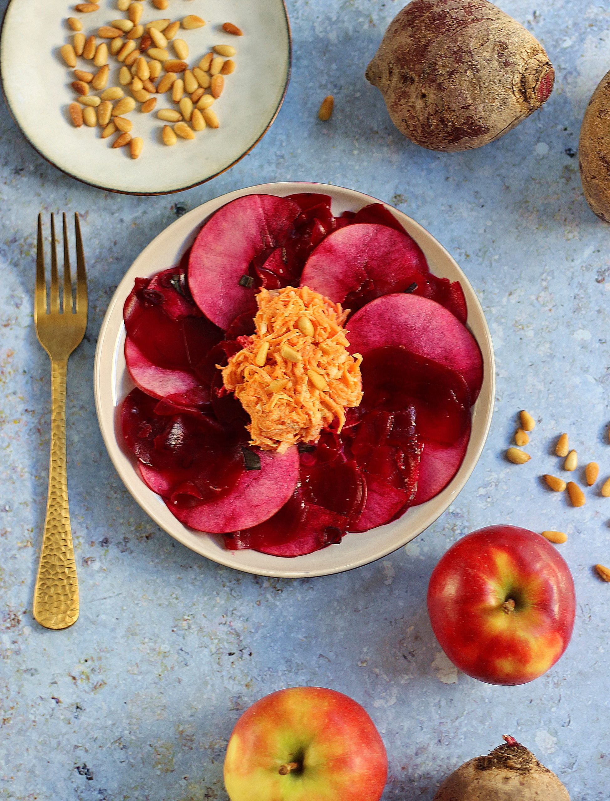Rote Bete Carpaccio und Karottensalat mit Apfel Rote Bete Rezepte 