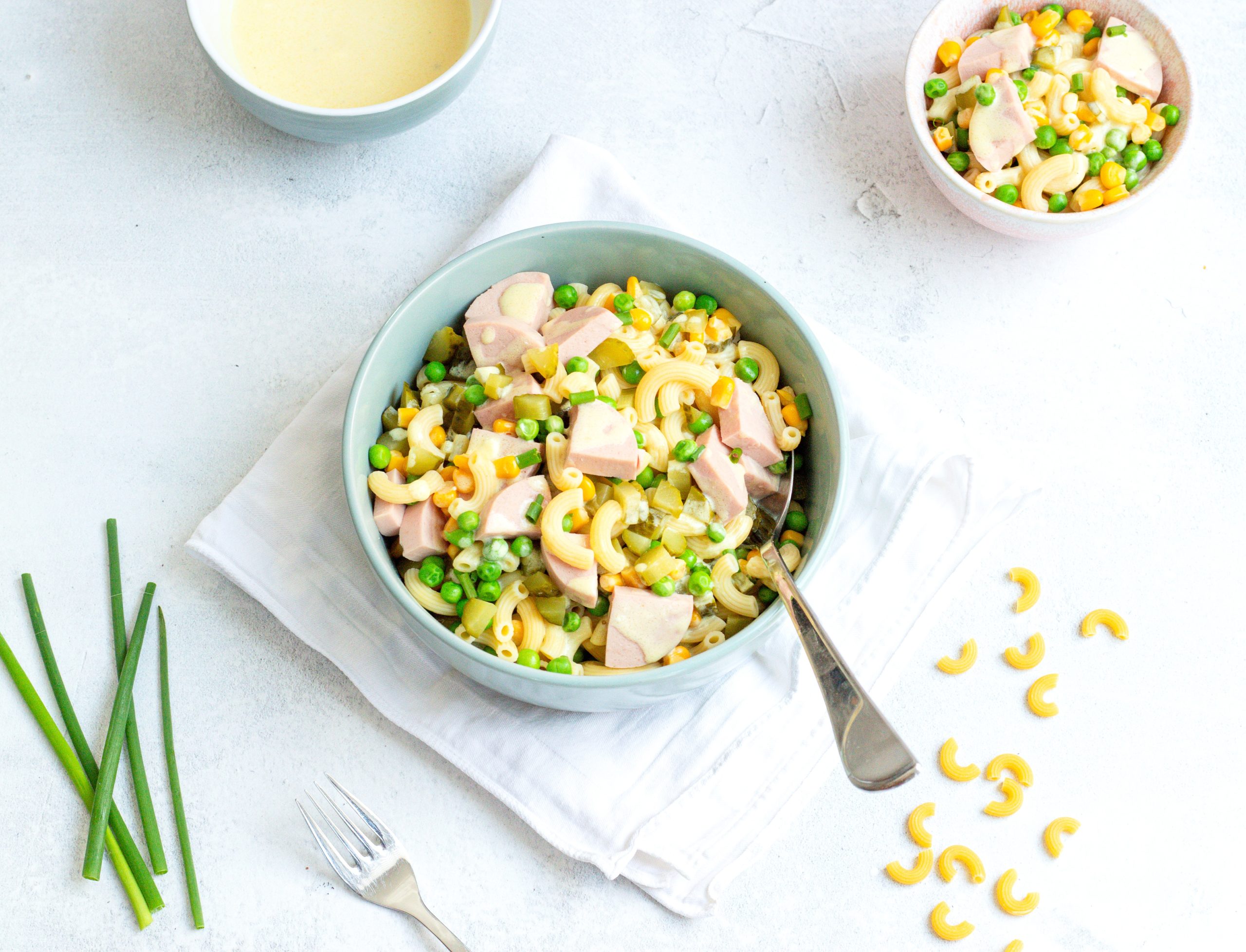 Nudelsalat mit Fleischwurst