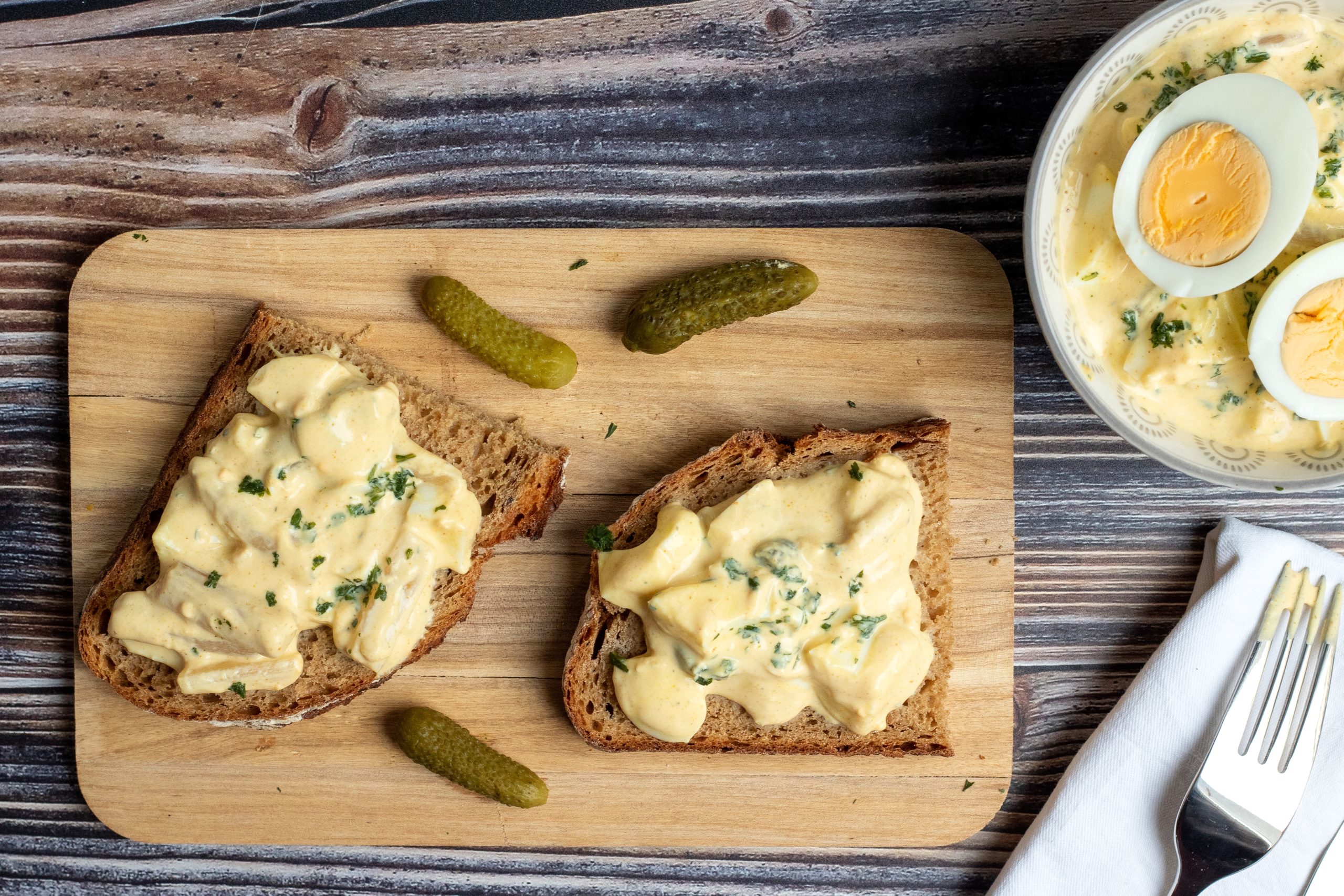 Eiersalat ohne Mayo 