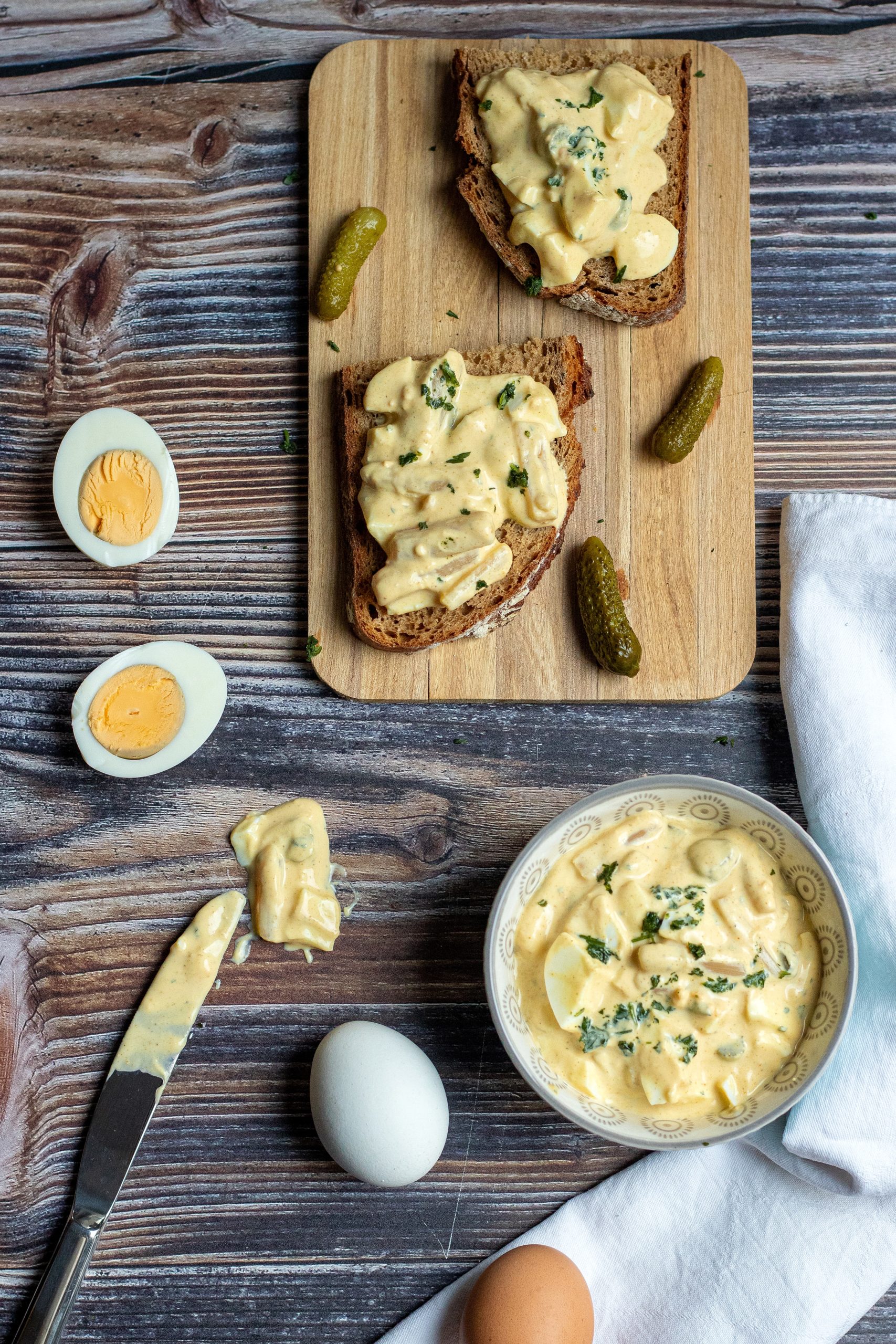 Eiersalat ohne Mayo